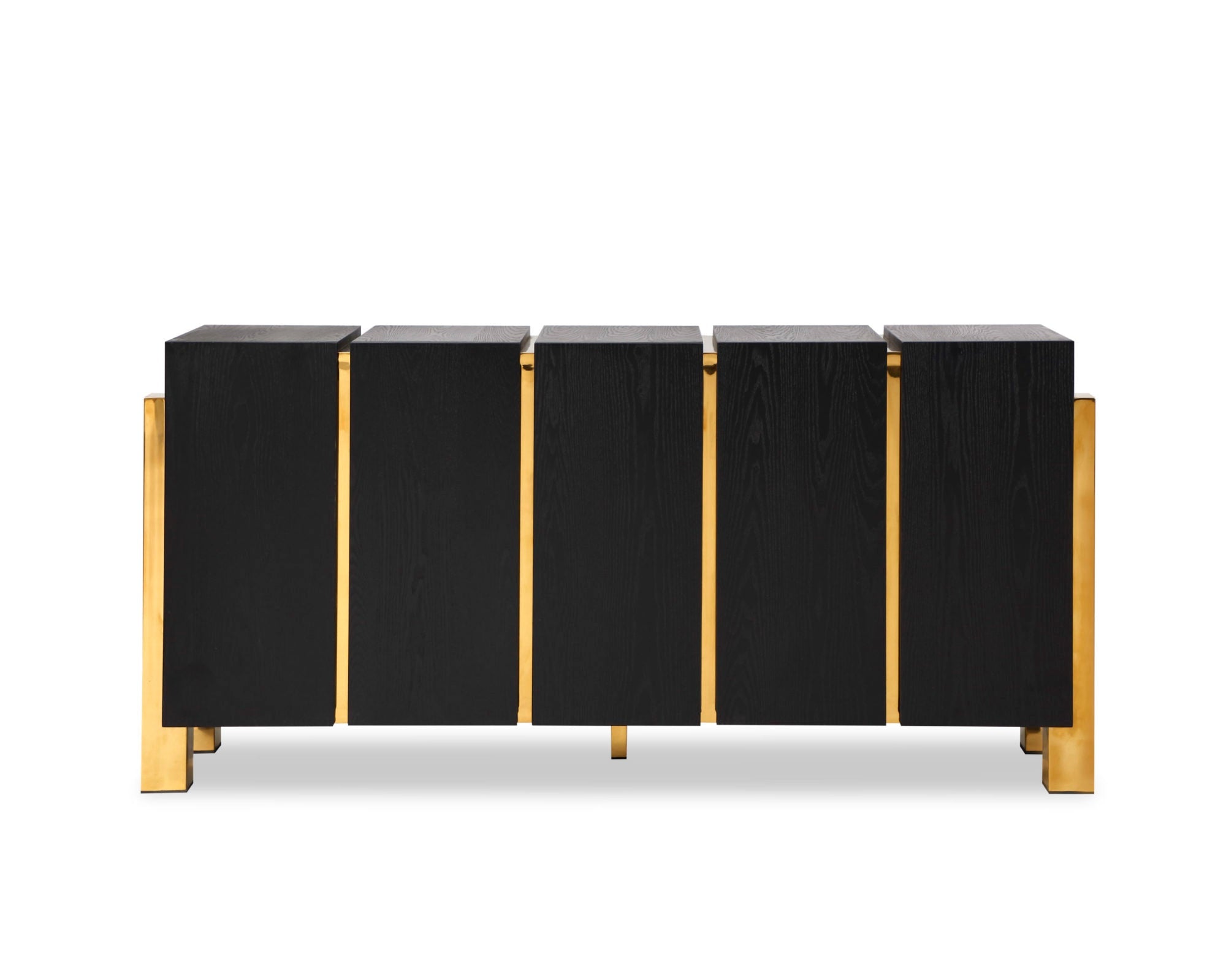 Enigma Sideboard  - Black Ash Veneer/Polished Brass