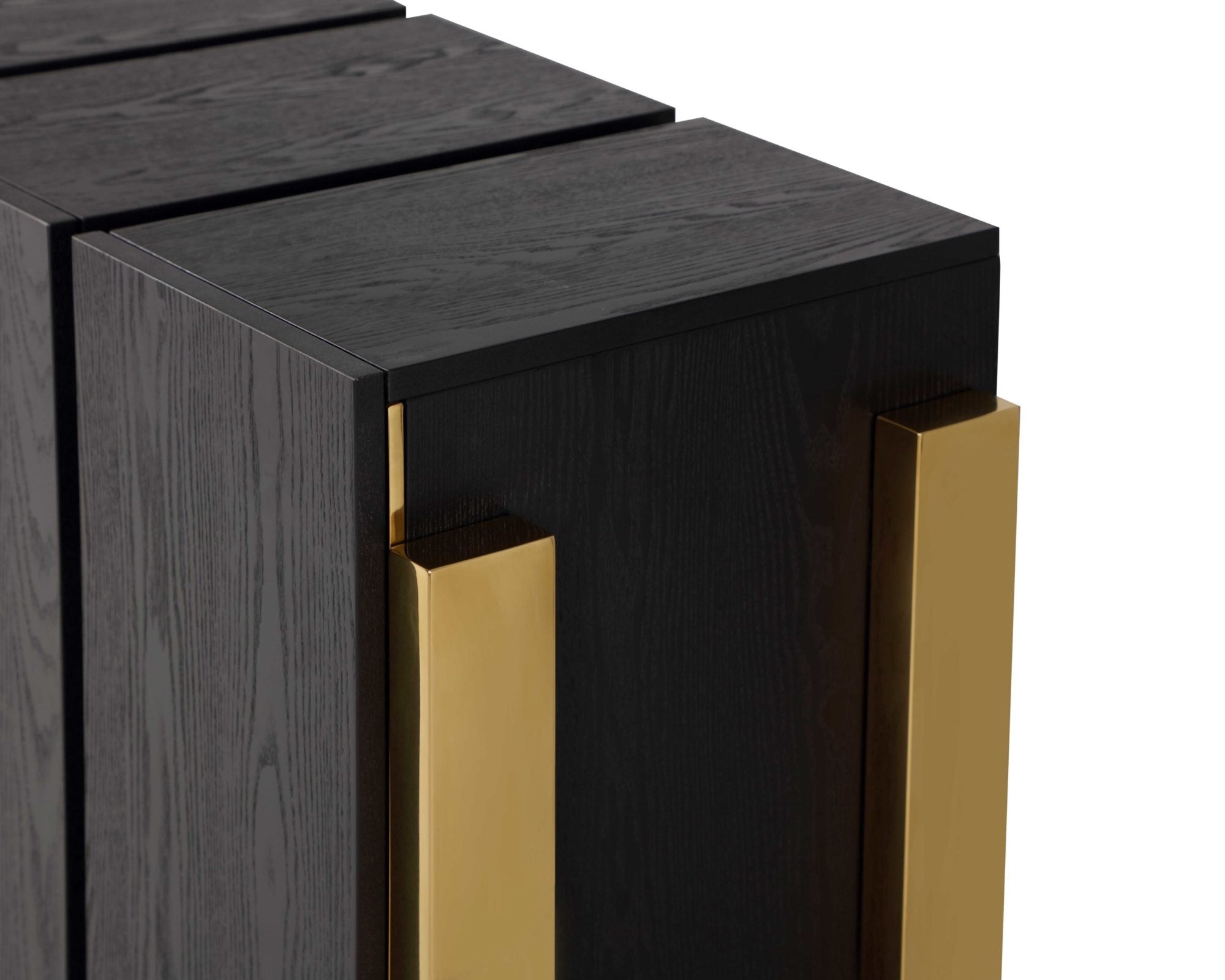 Enigma Sideboard  - Black Ash Veneer/Polished Brass