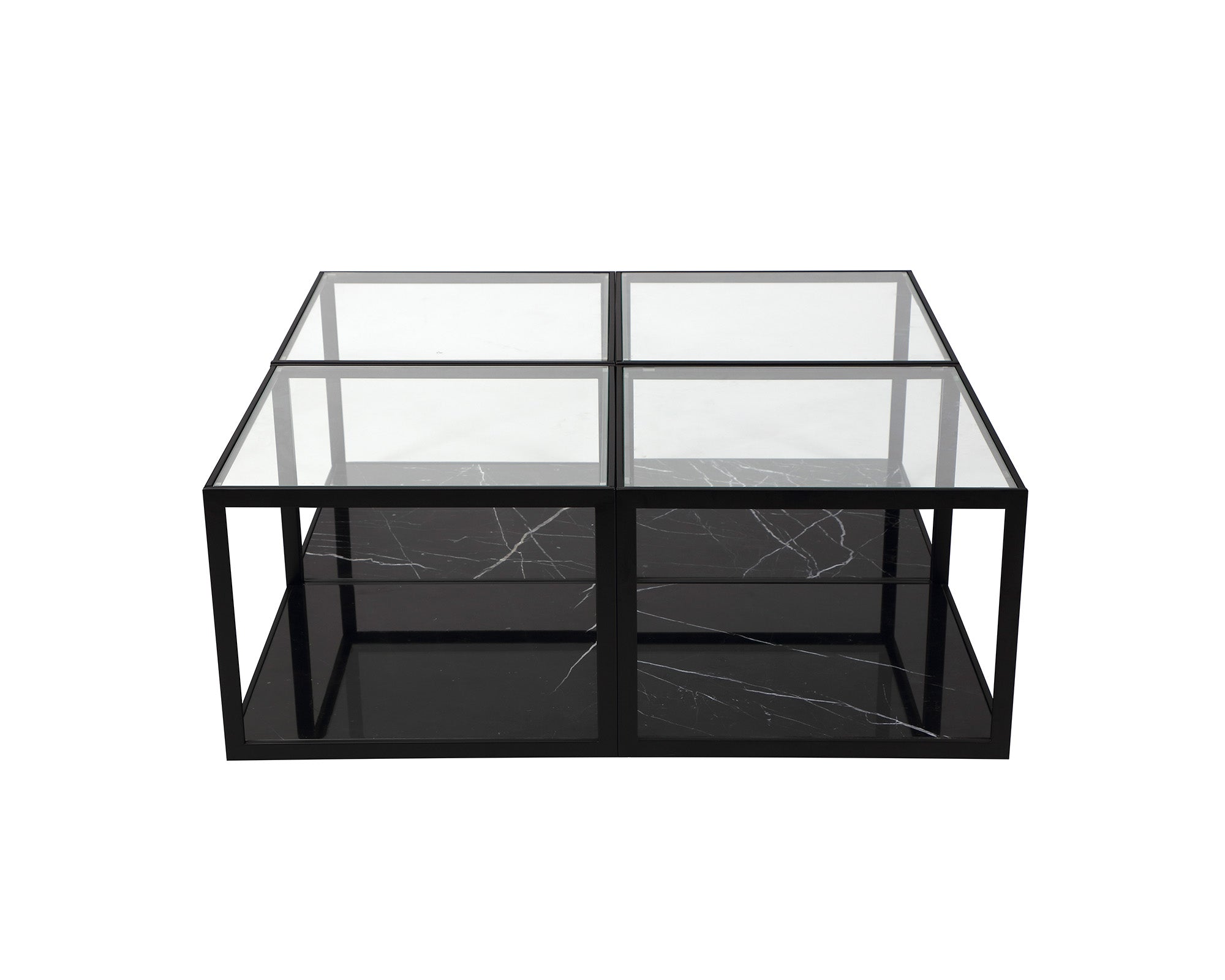 Tamon Coffee Table (set of 2) - Black Marble