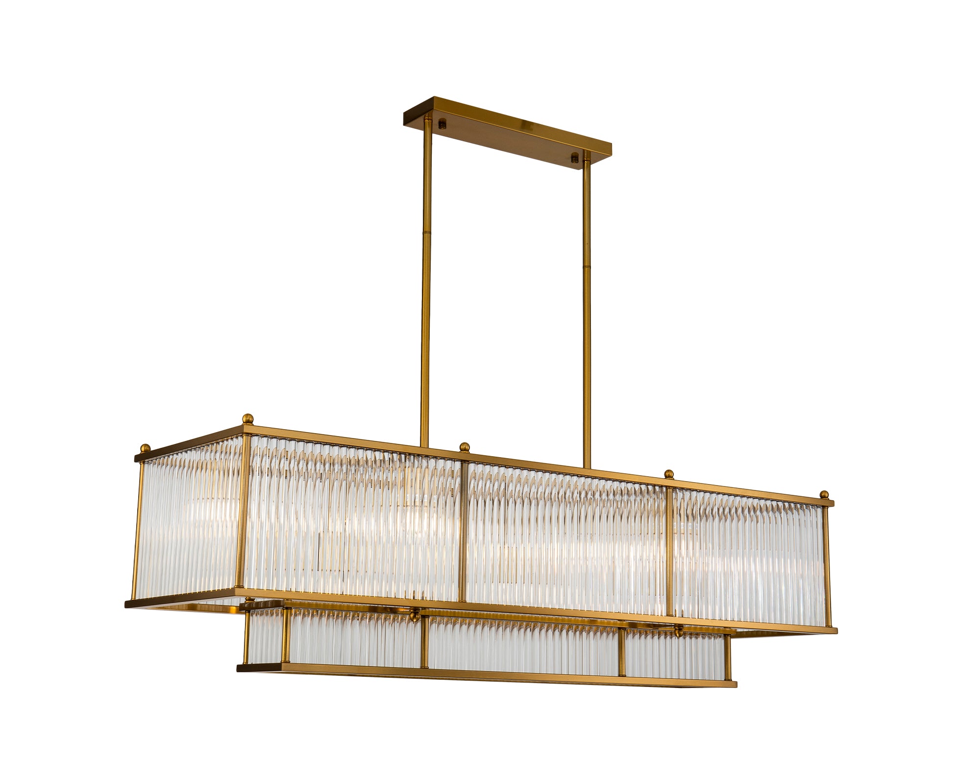 Kartier Pendant Lamp - Brass/Clear Glass