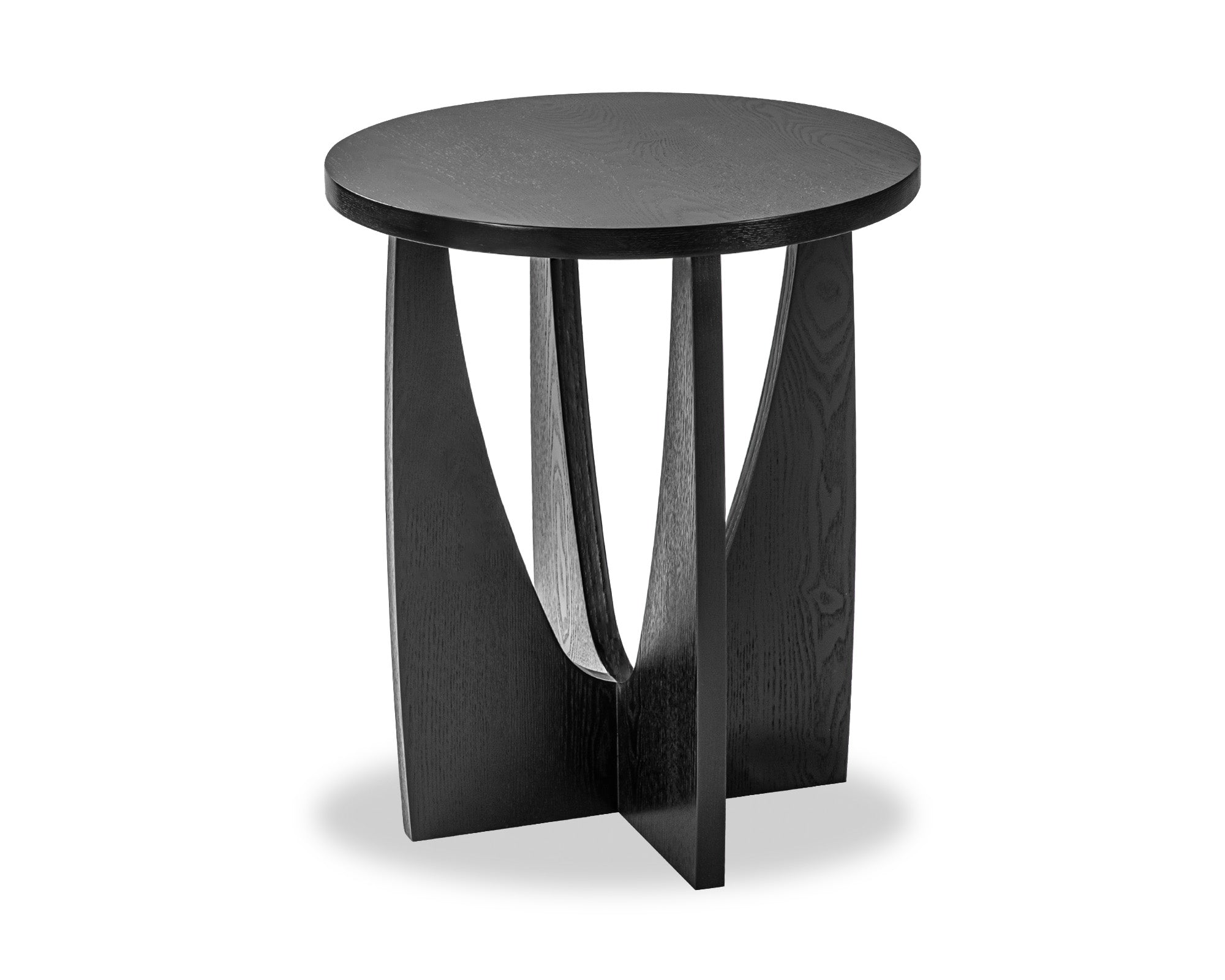 Borne Side Table  -  Matt Black Ash