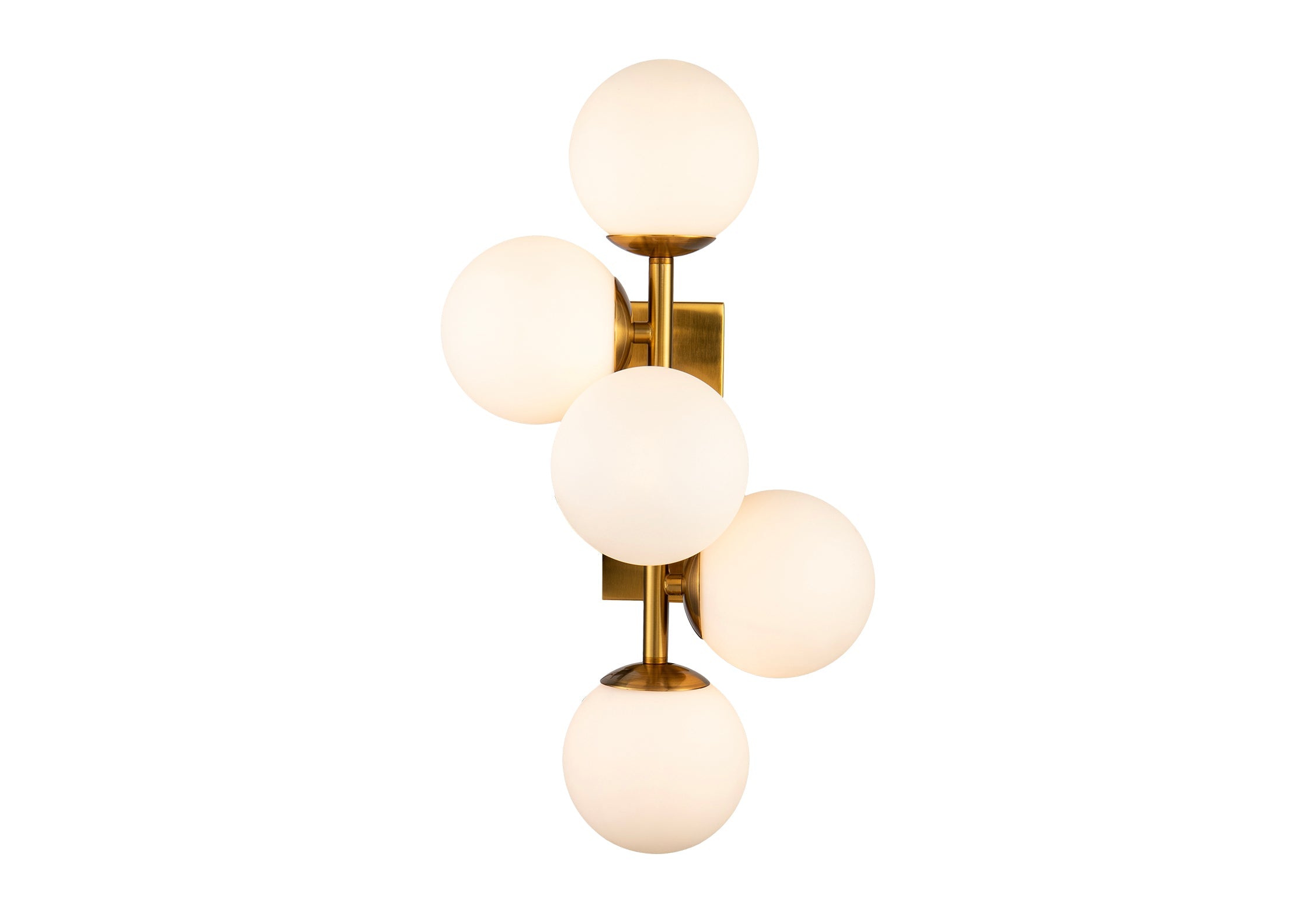 Vanessa Wall Lamp - Opal Glass, Brass Finish