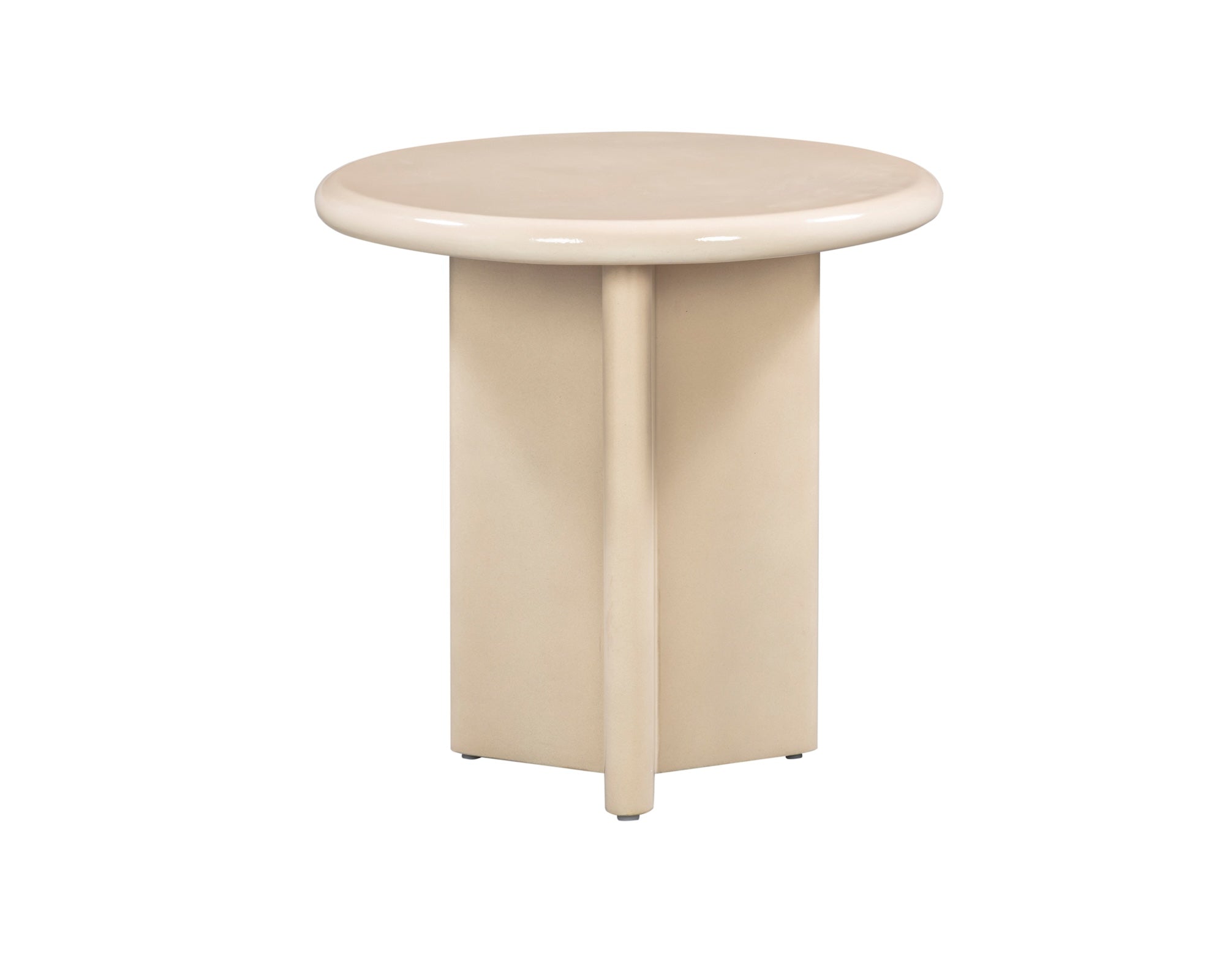 Panna Side Table  - Buff Enamel