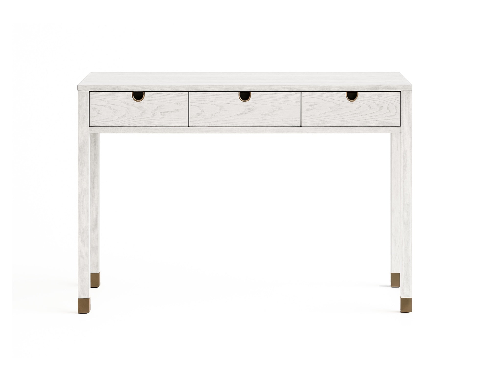 Alcudia Dressing Table - Ivory Brushed/Antique Brass