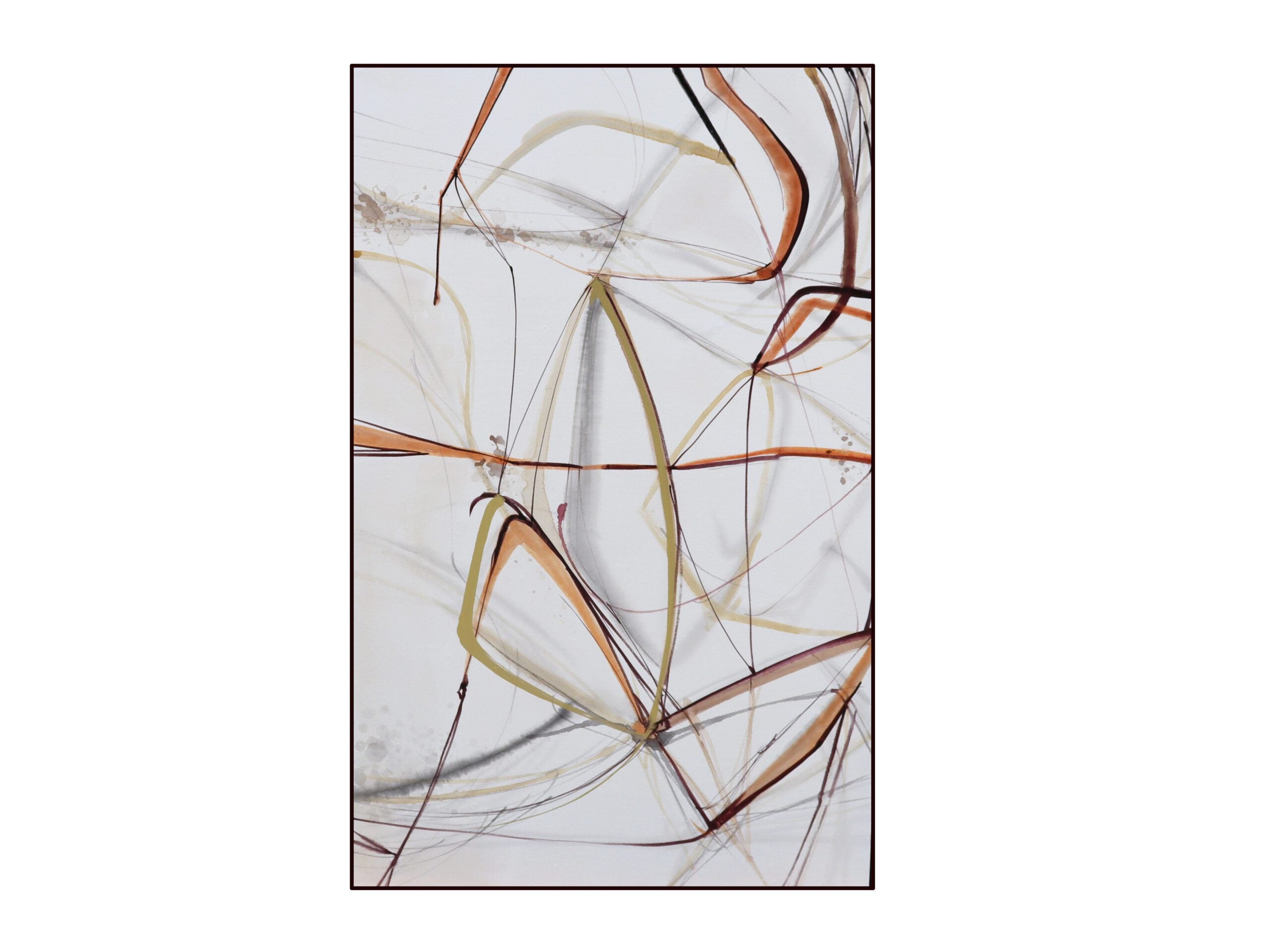 Parker Oil Painting - Orange, Yellow and Grey